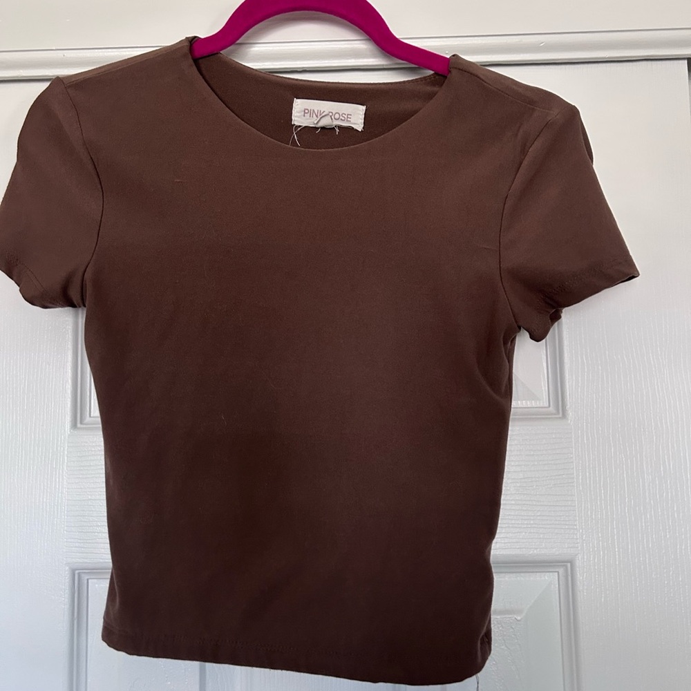 Pink Rose Chocolate Short Sleeve Tee